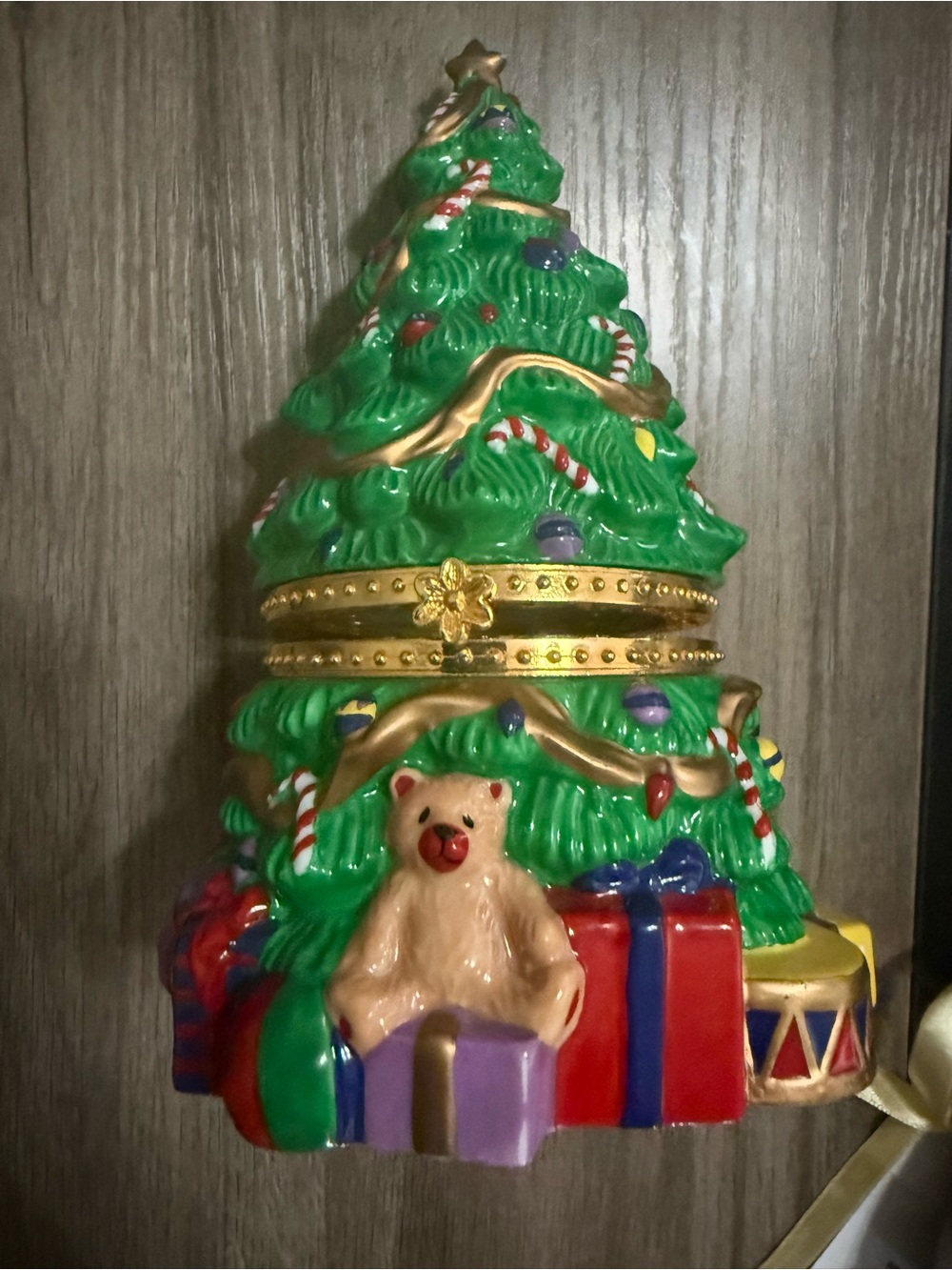 Christmas tree trinket box